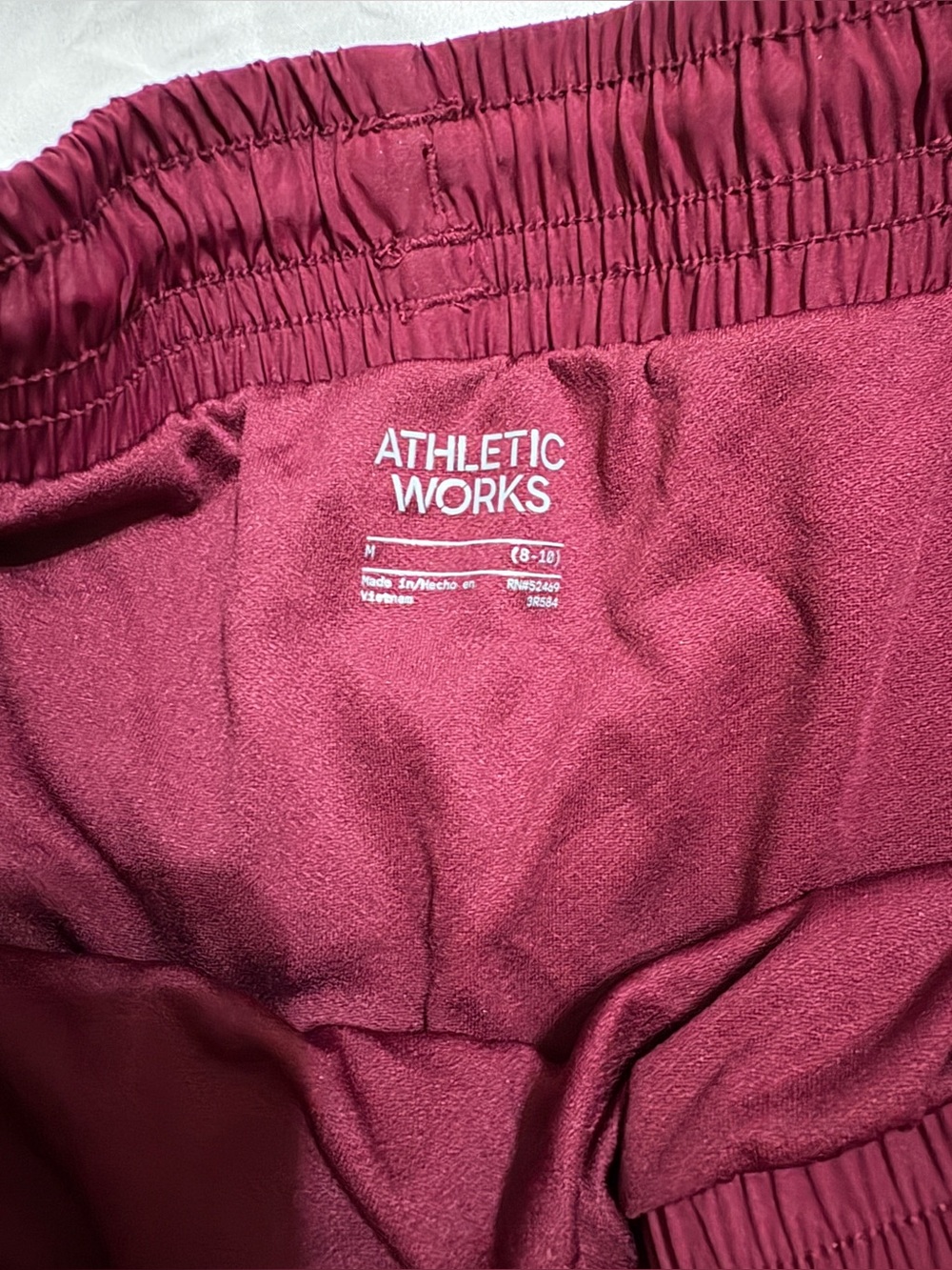 Athletic Works Women's Maroon Athletic Shorts - Picture 2 of 5